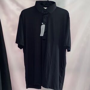 NWT COLLARS & CO MENS SIZE LARGE BLACK POLO Shirt